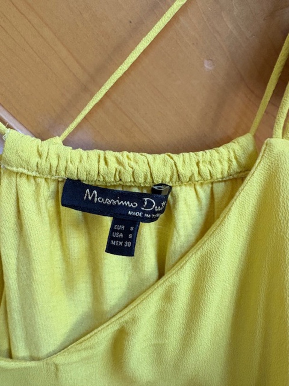 Massimo Dutti Yellow Spaghetti Strap Tank, like new, women's size S - Picture 7 of 10